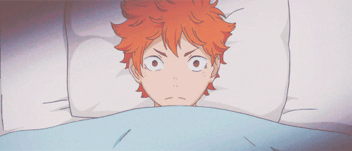 Anime Boy Upset Cant Sleep GIF 