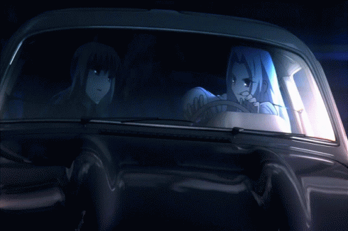Anime Car Cute Girls Speed Driving GIF