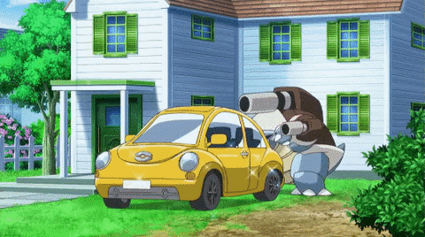 Anime Car Owned By Happy Mega Evolution Pokemon GIF