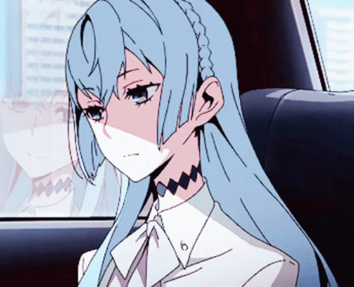 Anime Car White Hair Pretty Girl GIF