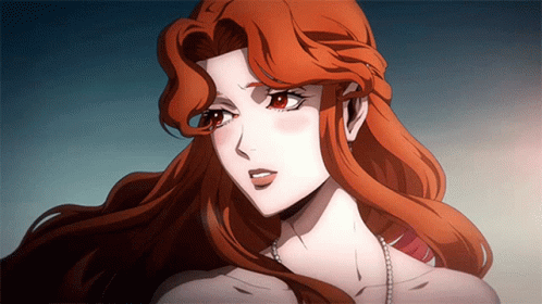 Anime Castlevania Lenore Blushing GIF