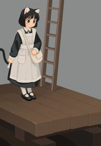 Anime Cat Girl Throwing Meat To Tentacles GIF