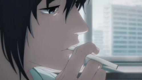 Anime Chainsaw Man Smoking GIF
