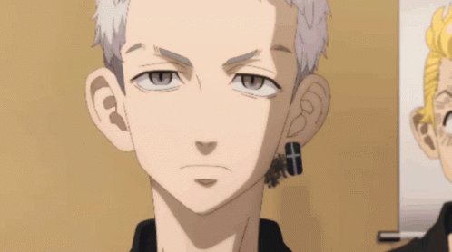 Anime Character Close Up With Cross Earring GIF