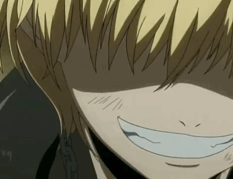 Anime Character Smiling Close Up