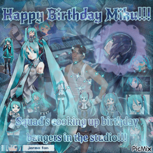 Anime Characters Collage Happy Birthday Miku