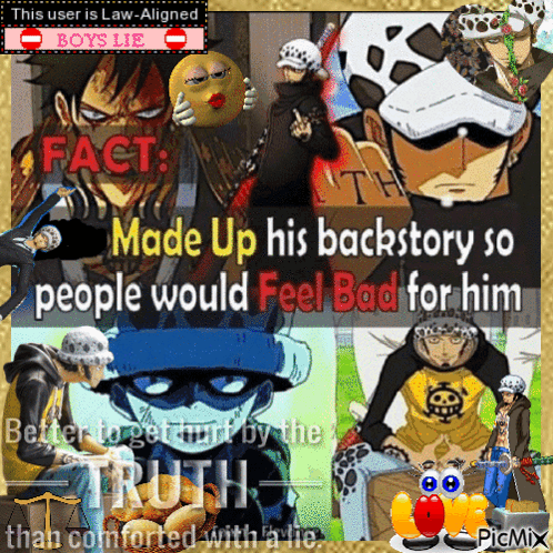 Anime Characters Collage With Made Up Backstory GIF