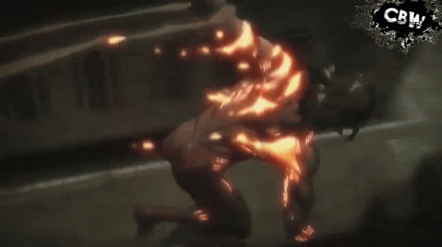 Anime Characters Fighting In A City GIF
