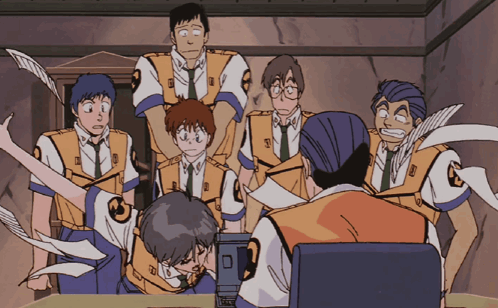 Anime Characters Gathering Around Table