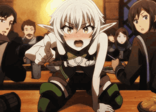 Anime Characters Gathering Around Table