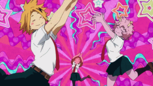 Anime Characters Jumping in Air