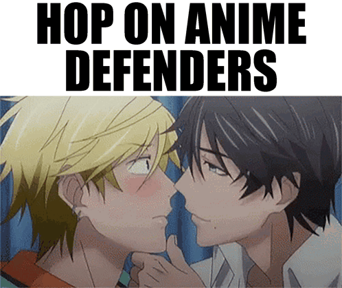 Anime Characters Kissing Hop On Anime Defenders GIF
