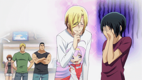 Anime Characters Man Covering Face