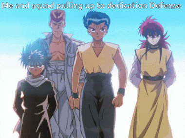 Anime Characters Pulling Up to Dedication Defense