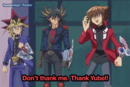 Anime Characters Saying Dont Thank Me Thank Yubel GIF
