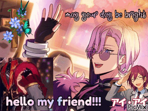 Anime Characters Saying May Your Day Be Bright GIF