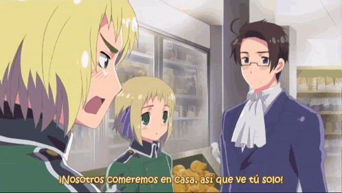 Anime Characters Saying Nosotros Comeremos En Casa Así Que Ve Tu Solo