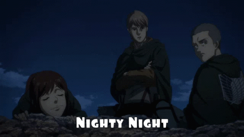 Anime Characters Standing Nighty Night