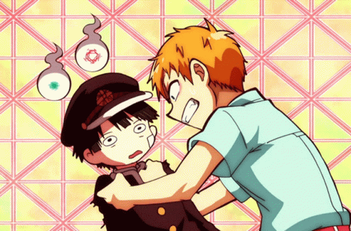 Anime Characters Surrounded By Ghosts GIF