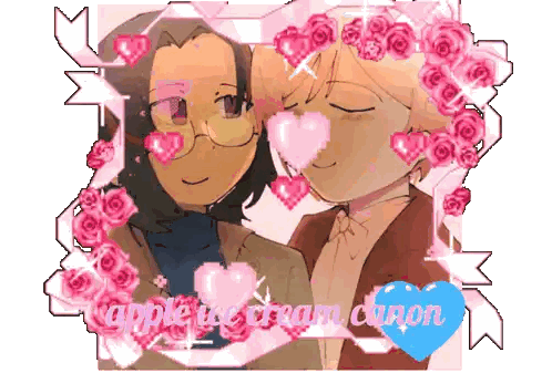 Anime Characters with Apple Ice Cream Canon