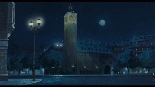 Anime City In The Evening GIF