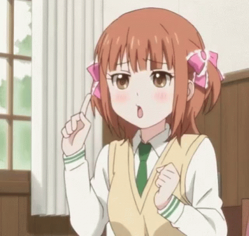 Anime Clever Girl Wink GIF