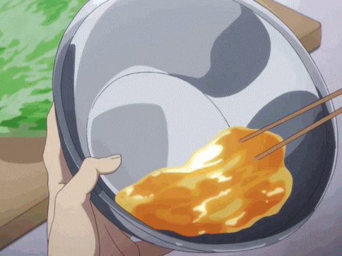 Anime Cooking Egg Whisking GIF