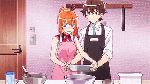 Anime Cooking Michiru Kinushima Baking GIF