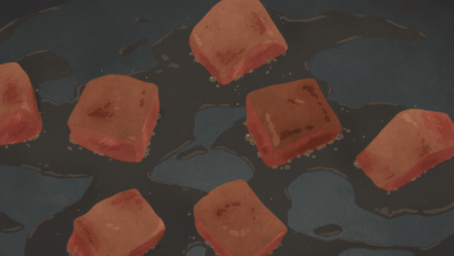 Anime Cooking Stew And Fried Meat GIF