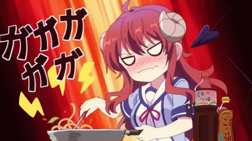 Anime Cooking Yuko Yoshida Demon Girl GIF