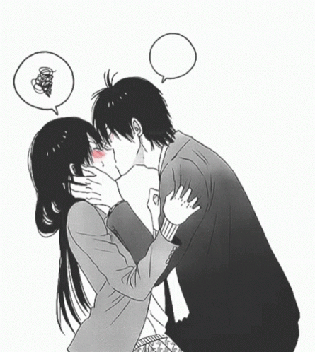 Anime Couple Cute Kiss GIF