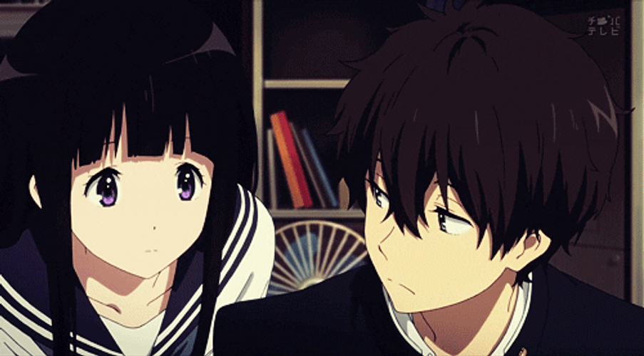 Anime Couple Eru Houtarou GIF 