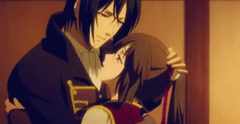 Anime Couple Hakuouki Kissing Chizuru GIF