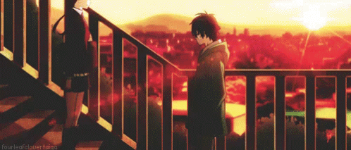 Anime Couple Haru Shizuku Hug GIF
