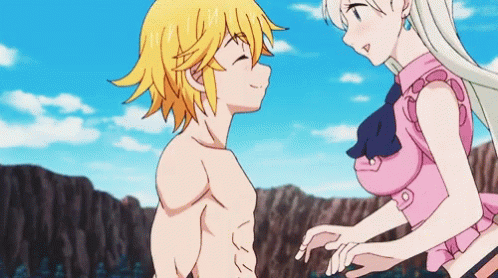 Anime Couple Meliodas And Elizabeth GIF