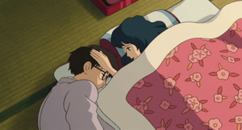 Anime Couple Sleeping GIF 