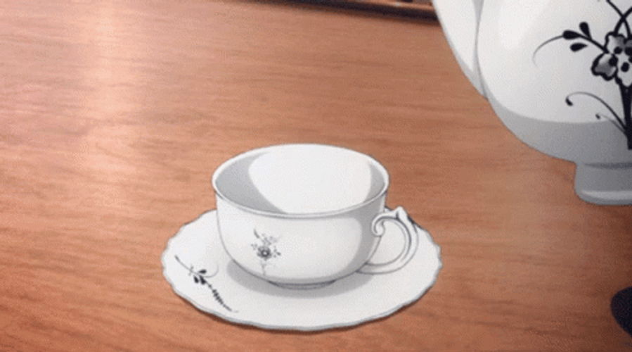 Anime Cup Pouring Hot Animated Coffee GIF