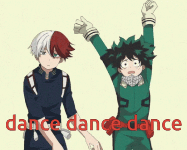 Anime Dance Todoroki & Deku GIF 