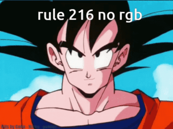Anime Dragon Ball Goku No Rgb Rule GIF
