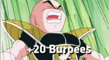 Anime Dragon Ball Krillin 20 Burpee Meme GIF