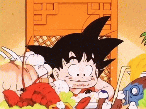 Anime Eating Goku GIF
