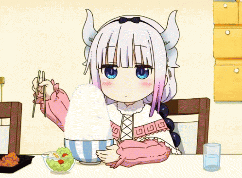 Anime Eating Kanna Kamui Miss Kobayashi's Dragon Maid GIF