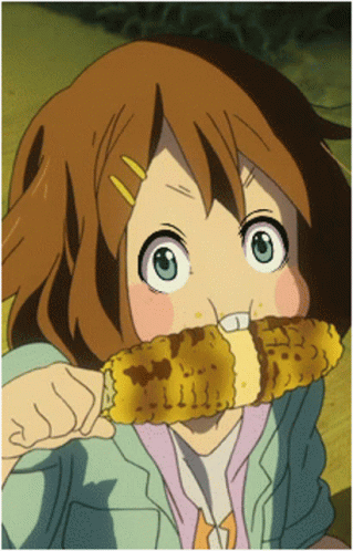 Anime Eating Yui Hirasawa K-on GIF