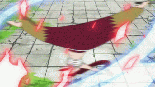Anime Fairy Tail Erza Scarlet Spin Dodging Attacks GIF