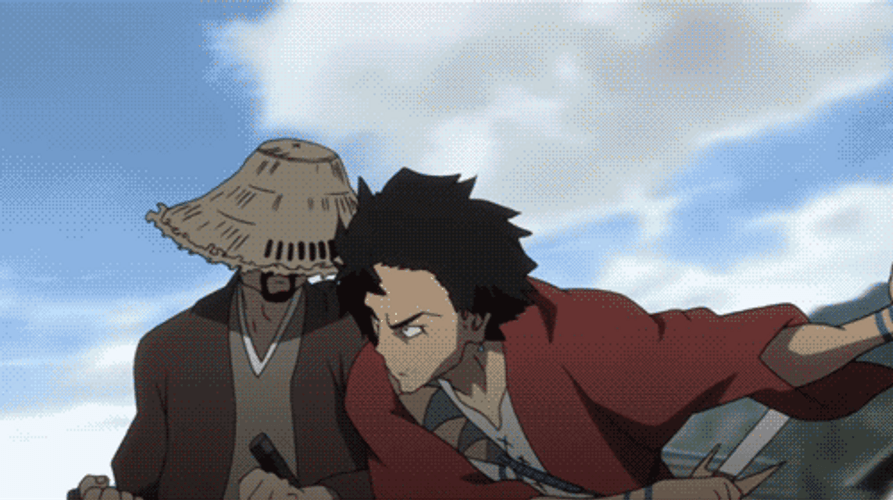 Anime Fight Samurai Champloo GIF 