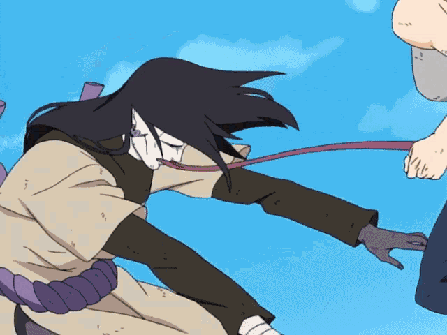 Anime Fight Tsunade Vs Orochimaru GIF