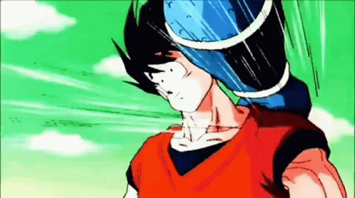 Anime Fighting Goku Dodging Punches GIF