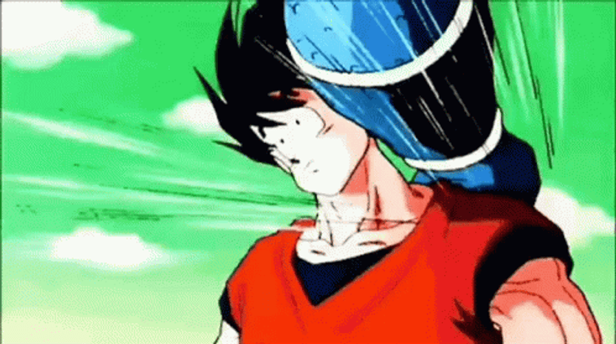 Anime Fighting Goku Dodging Punches GIF
