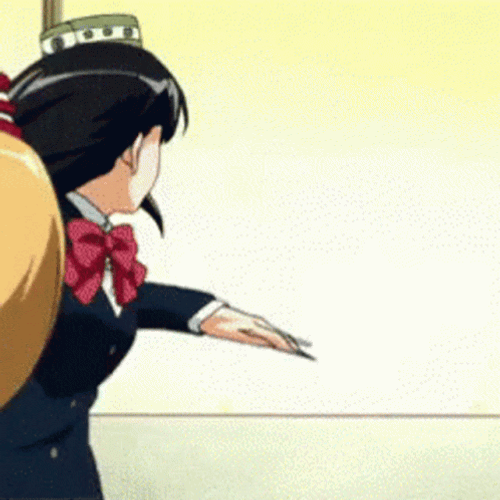 Anime Fighting Neesan Hitting Wall GIF
