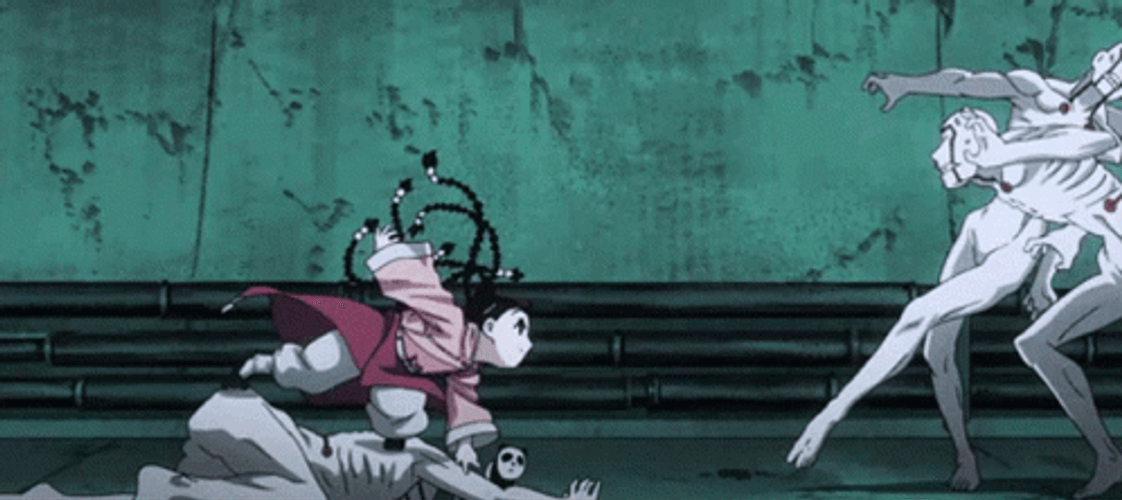 Anime Fighting Sukuna Versus Makora GIF
